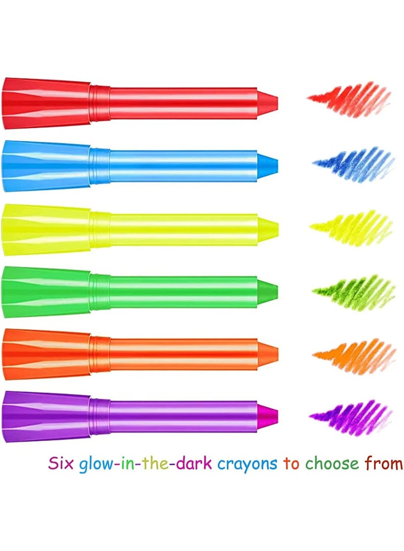 12 جهاز كمبيوتر شخصي يتوهج في طلاء جسم الوجه المظلم ، UV Black Light Glow Makeup Kit للأطفال الكبار ، طلاء الوجه الفلورسنت غير السام قلم الأقلام لحفلة عيد الميلاد ماكياج هالوين - Image 3